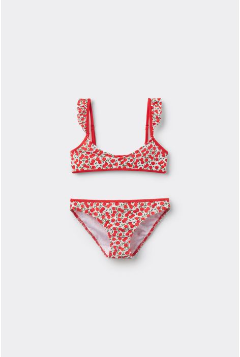 Maillot De Bain Deux Pièces Fille Summer Cherries Rouge