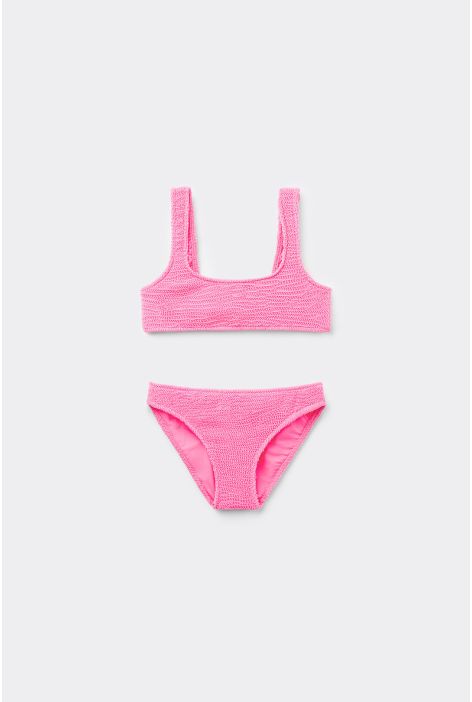 Maillot De Bain Deux Pièces Fille Crinkle Waves