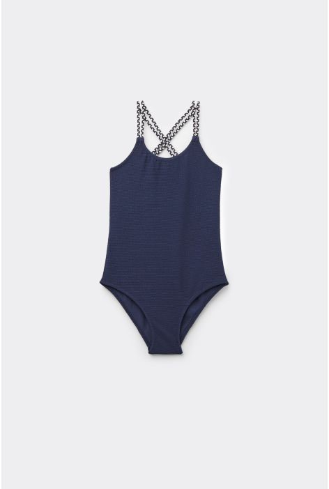 Maillot De Bain Une Pièce Fille Crinkle Twist