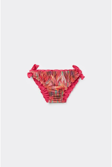 Bas De Maillot Fille Multicolor Ethnic Rouge