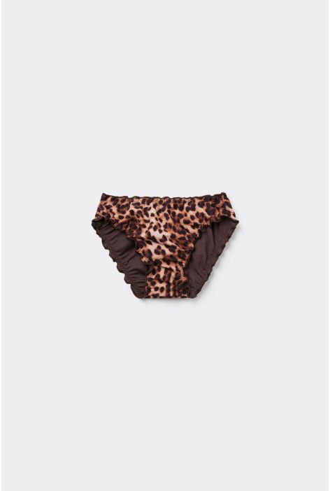 Bas De Maillot Fille Classic Animalier Noir