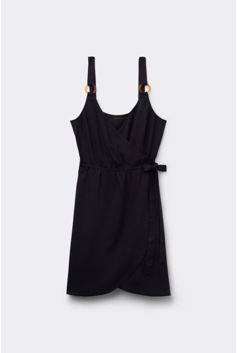 Robe Courte Portefeuille Noir
