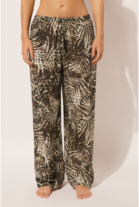Pantalon Animalier Vert