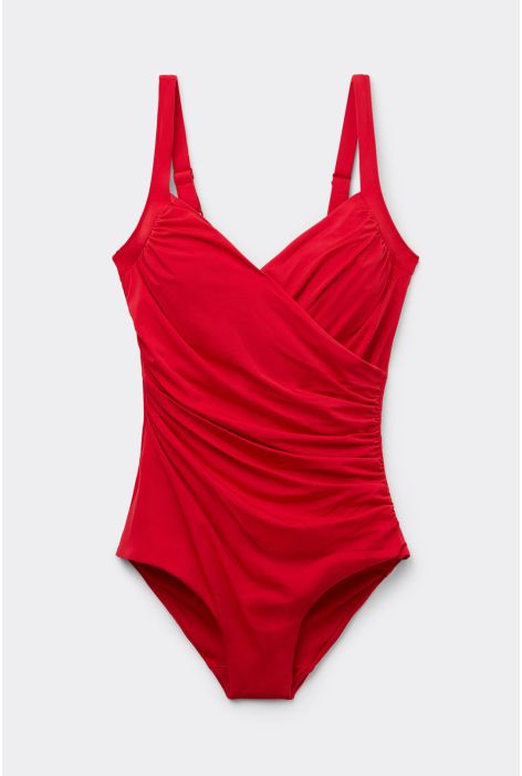 Maillot Une Pièce Gainant Légèrement Rembourré Indonesia Rouge