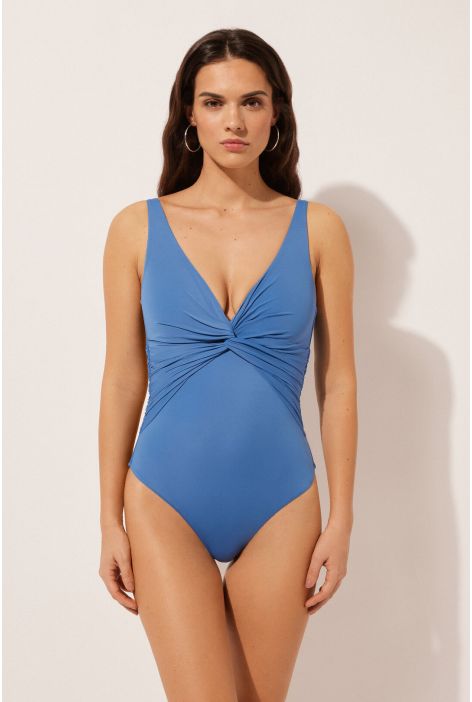 Maillot Une Pièce Twist Bleu