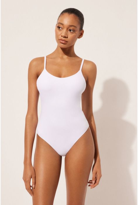 Maillot Une Pièce Gainant Légèrement Rembourré Indonesia Blanc