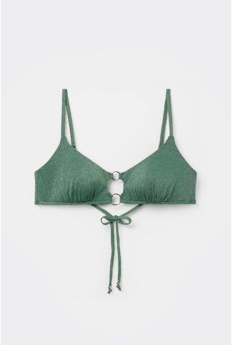 Haut De Maillot Brassière Golden Gleam Vert