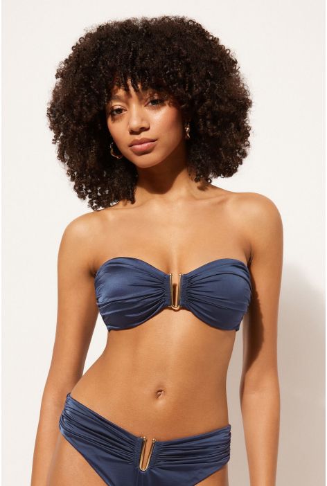 Haut De Maillot Bandeau À Rembourrage Léger Timeless Diva Bleu
