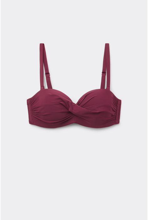 Bikini Bandeau Croisé À Rembourrage Léger