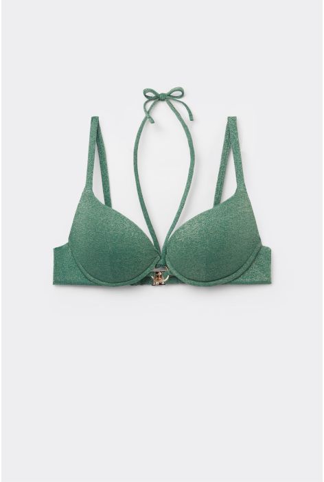 Haut De Maillot Push-up Rembourré Progressif Golden Gleam Vert