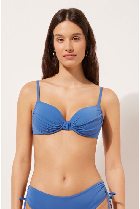 Haut De Maillot Balconnet Indonesia Bleu