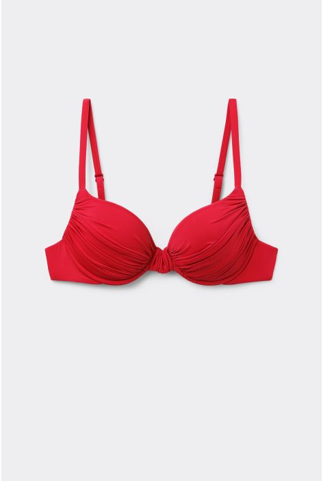 Haut De Maillot Balconnet Indonesia Rouge