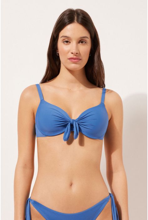 Haut De Maillot Push-up À Rembourrage Léger Indonesia Bleu