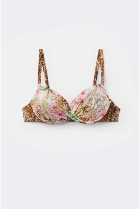 Haut De Maillot Push-up Super Rembourré Wild Tropics Multicolore
