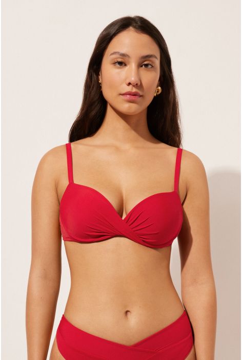 Haut De Maillot Super Push-up Indonesia Rouge