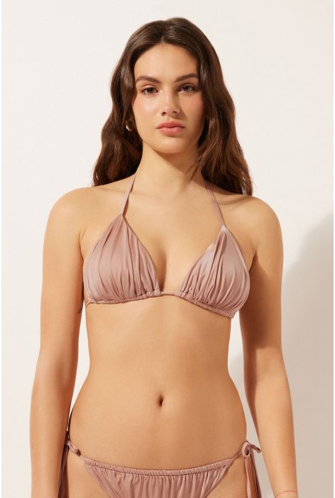Haut De Maillot Triangle Rembourrage Amovible Shiny Satin