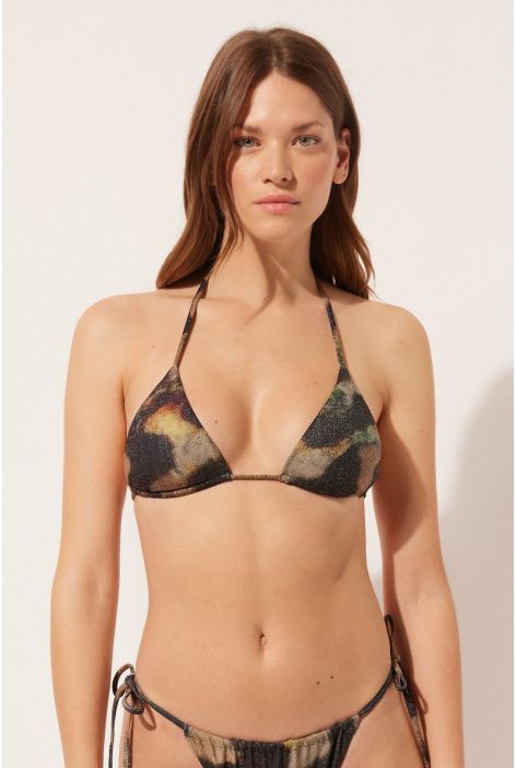 Haut De Maillot Triangle À Rembourrage Amovible Sparkling Camouflage Multicolore