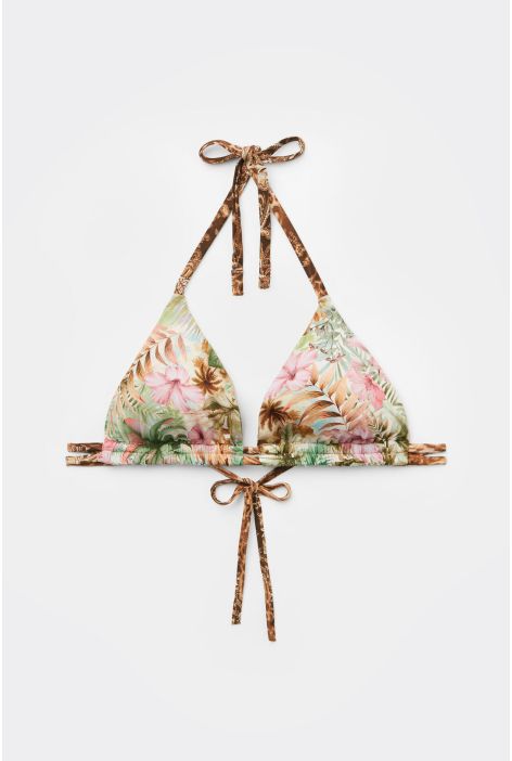 Haut De Maillot Triangle Wild Tropics Multicolore