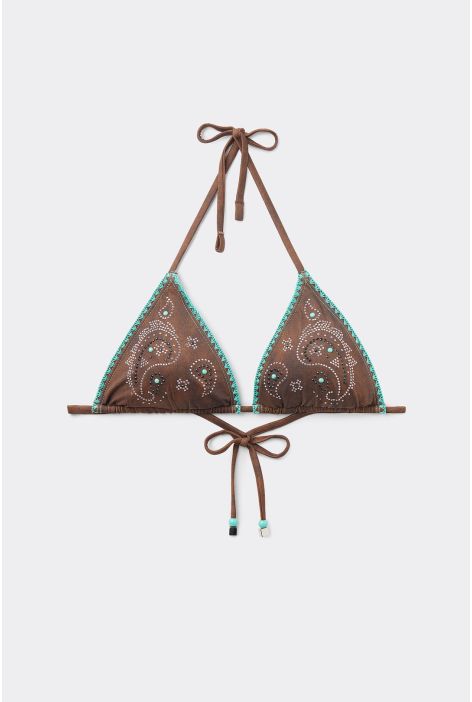 Haut De Maillot Triangle Texan Paisley