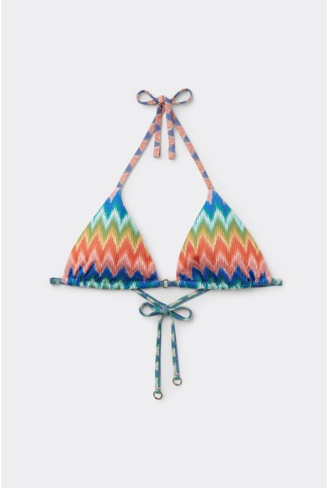 Haut De Maillot Triangle Elegant Chevron