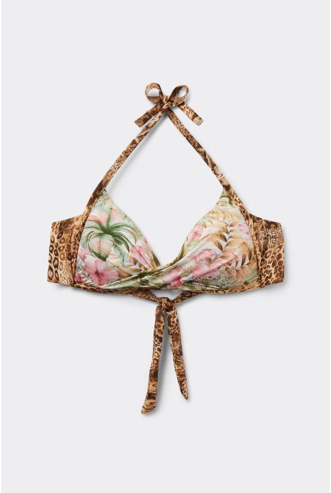 Haut De Maillot Triangle Rembourré Wild Tropics Multicolore