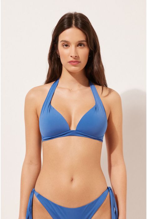 Haut De Maillot Triangle À Rembourrage Progressif Indonesia Bleu