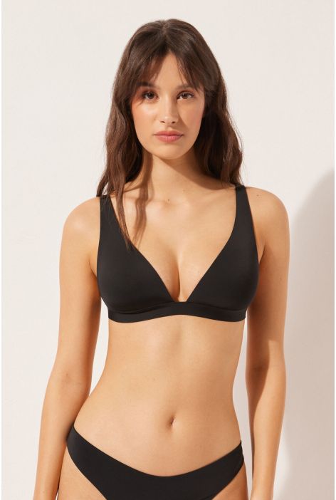 Bikini Triangle À Rembourrage Léger Noir