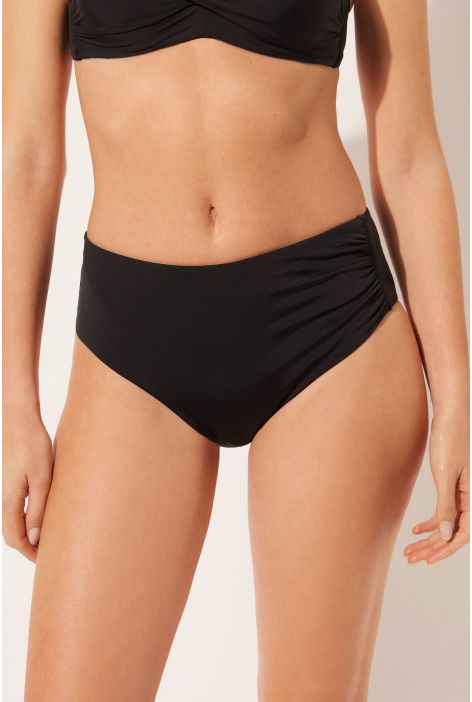 Bas De Maillot À Taille Haute Gainant Indonesia Noir