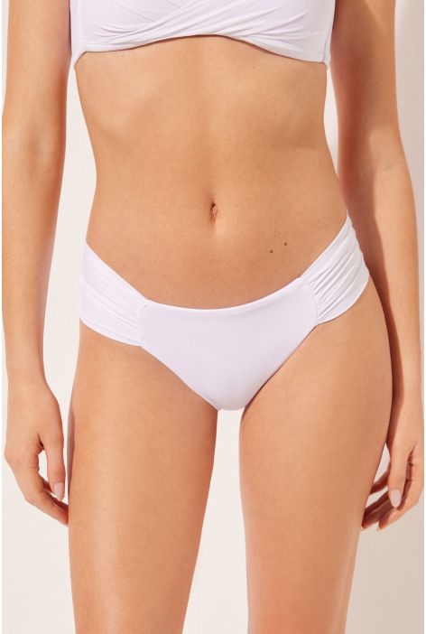Bas De Maillot Brésilien Avec Drapé Indonesia Blanc