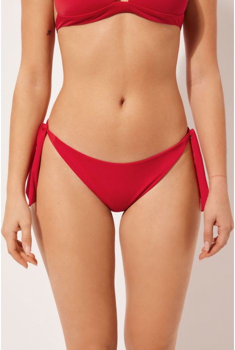 Bas De Maillot De Bain Brésilien À Nœuds Rouge