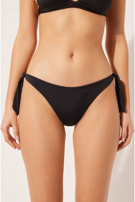 Bas De Maillot De Bain Brésilien À Nœuds Noir