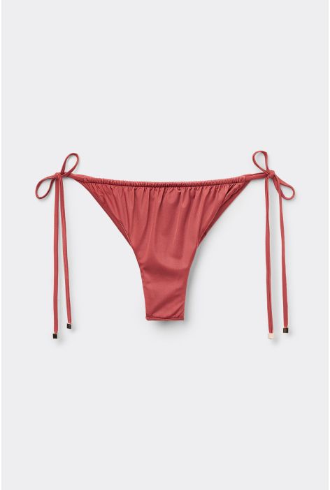 Bas De Maillot Brésilien À Lanières Shiny Satin