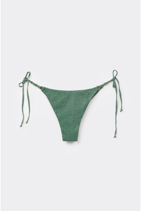 Bas De Maillot Brésilien À Lanières Golden Gleam Vert