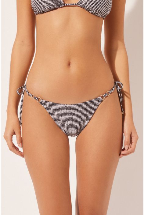 Bas De Maillot Brésilien À Lanières Black Dots Noir