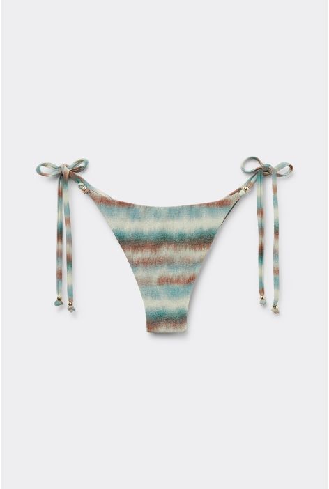 Bas De Maillot Brésilien À Lanières Glittery Tie-dye