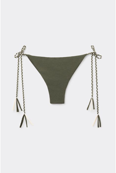 Bas De Maillot Brésilien À Lanières Crinkle Twist