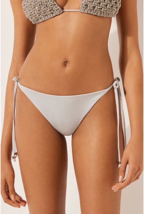 Bas De Maillot Brésilien À Lanières Moonlight Gleam Métallisé