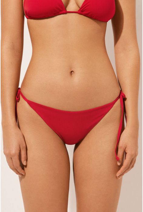 Bas De Maillot De Bain Brésilien À Lanières Rouge
