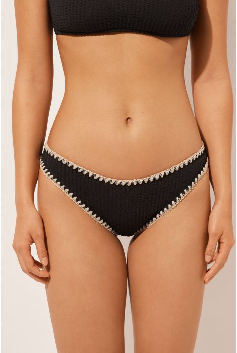 Bas De Maillot Bicolor Noir