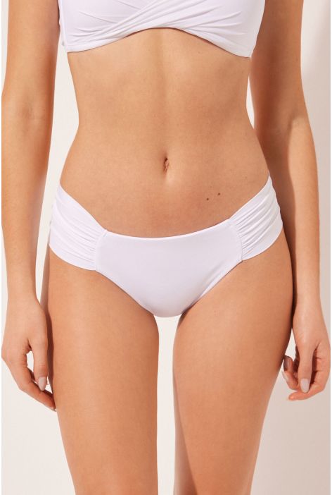 Bas De Maillot Avec Drapé Indonesia Blanc