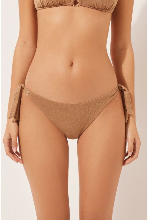 Bas De Maillot Avec Nœuds Golden Gleam Marron