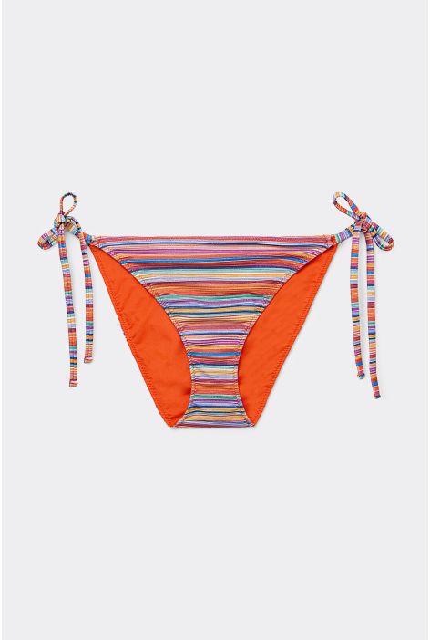 Bas De Maillot À Lanières Colorful Stripes Multicolore