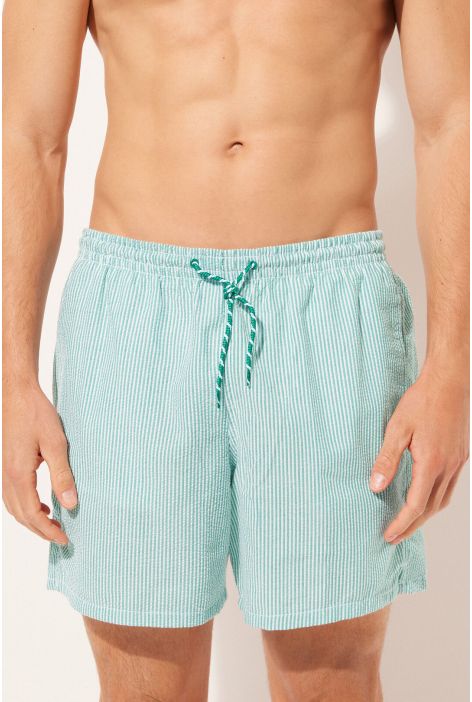 Short De Bain Rayé Homme Formentera Vert