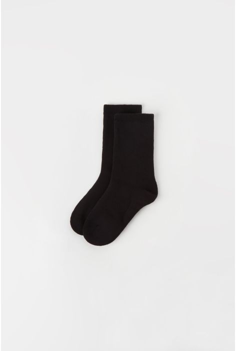 Chaussettes En Tissu Éponge De Coton Pour Enfant Noir