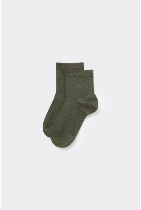 Chaussettes Courtes Enfant En Coton Vert