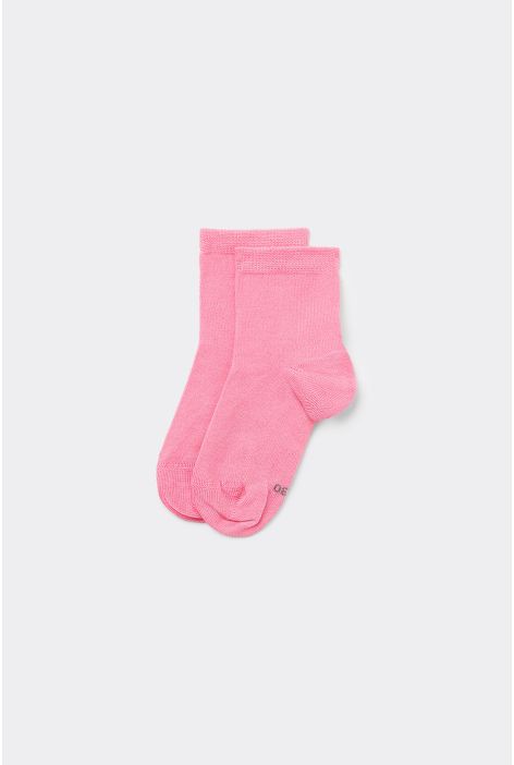 Chaussettes Courtes Enfant En Coton Rose