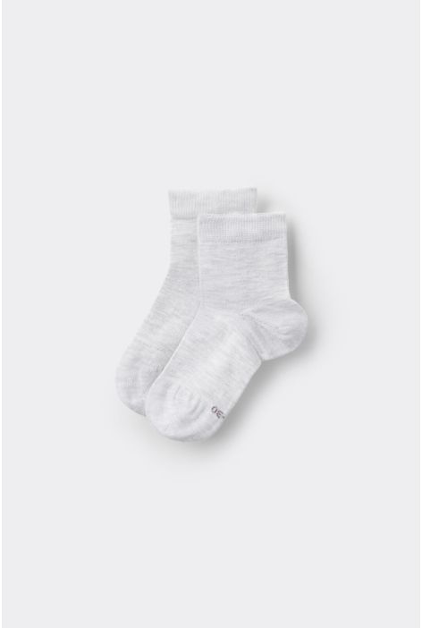 Chaussettes Courtes Enfant En Coton Gris