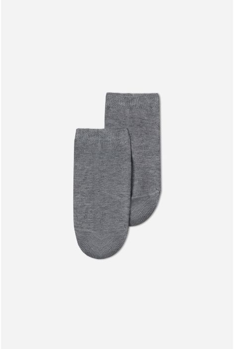 Socquettes Enfant En Coton Gris