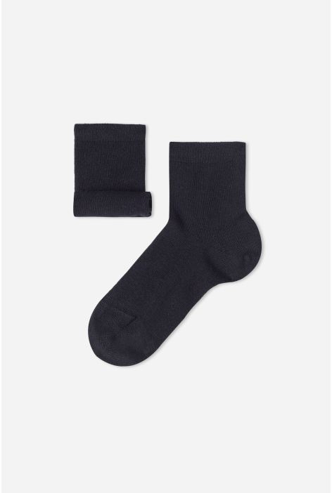 Chaussettes Courtes Avec Cachemire Pour Enfants Bleu