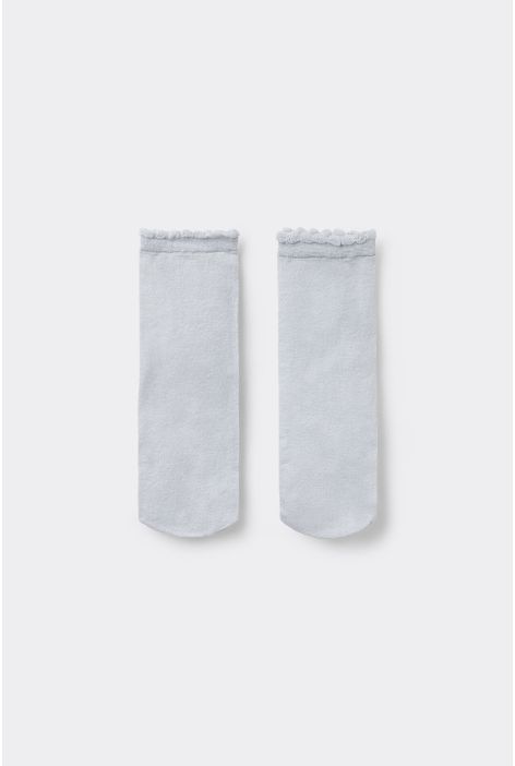 Chaussettes À Paillettes Pour Fille Gris